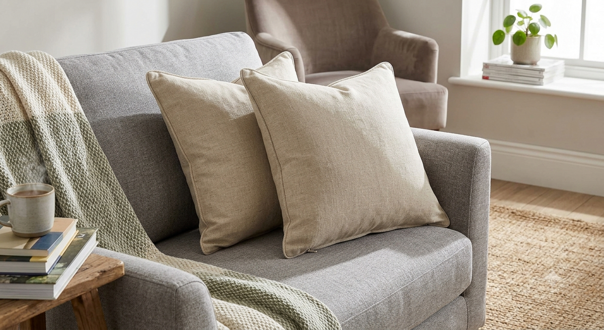 Linen Throw Cushion Set