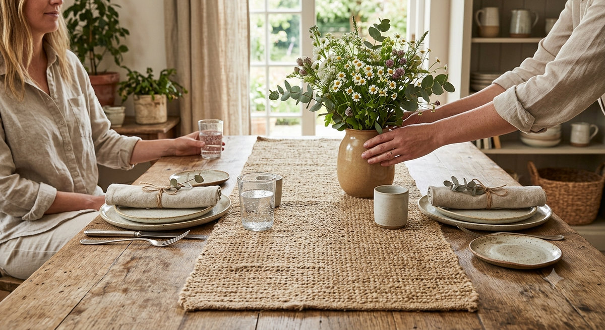Woven Jute Table Runner